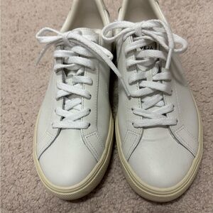 Veja Classic White Lace-Up Sneakers